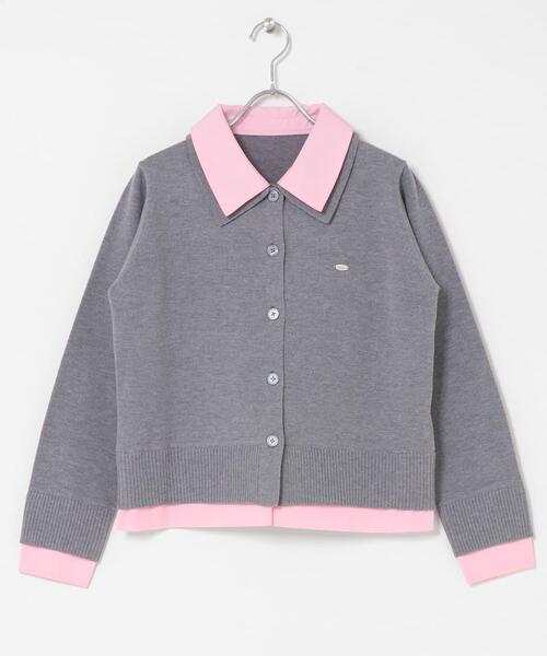 SENSE OF PLACE by URBAN RESEARCH（センスオブプレイスバイアーバンリサーチ）の「『洗濯可』プレートツキシャツドッキングニットカーディガン（カーディガン/ボレロ・レディース・アイボリー/グレー/ネイビー・ONE）」の17枚目の写真