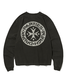 PUNCH DRUNK PARTIES（パンチドランクパーティーズ）の「Hurt Logo Garment Dyed Long Sleeve (CHARCOAL)（Tシャツ/カットソー）」