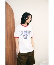 2AM（ツーエイエム）の「I LOVE LA / "LOS ANGELES"RINGER TEE（Tシャツ/カットソー）」