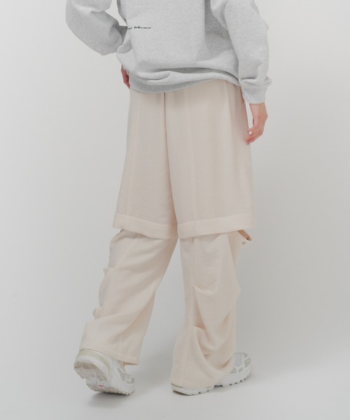 THINGS THAT MATTER(シングス ザット マター)の「VINTAGE GEORGETTE CONVERTIBLE PANTS / ヴィンテージ ジョーゼット コンバーチブル パンツ(その他パンツ・レディース・ブラック/アイボリー/ラベンダー・FREE)」の13枚目の写真
