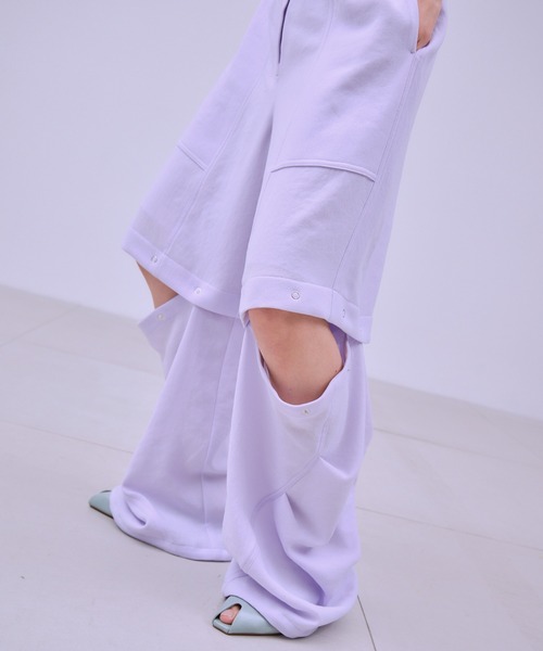 THINGS THAT MATTER(シングス ザット マター)の「VINTAGE GEORGETTE CONVERTIBLE PANTS / ヴィンテージ ジョーゼット コンバーチブル パンツ(その他パンツ・レディース・ブラック/アイボリー/ラベンダー・FREE)」の6枚目の写真