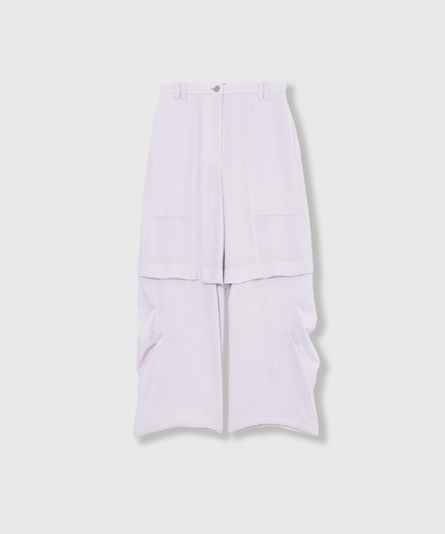 THINGS THAT MATTER(シングス ザット マター)の「VINTAGE GEORGETTE CONVERTIBLE PANTS / ヴィンテージ ジョーゼット コンバーチブル パンツ(その他パンツ・レディース・ブラック/アイボリー/ラベンダー・FREE)」の20枚目の写真