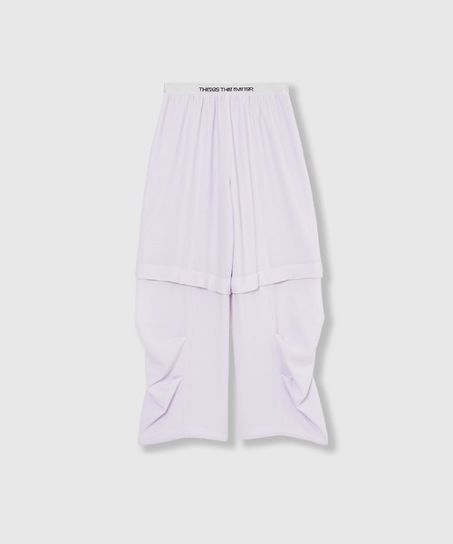 THINGS THAT MATTER(シングス ザット マター)の「VINTAGE GEORGETTE CONVERTIBLE PANTS / ヴィンテージ ジョーゼット コンバーチブル パンツ(その他パンツ・レディース・ブラック/アイボリー/ラベンダー・FREE)」の21枚目の写真
