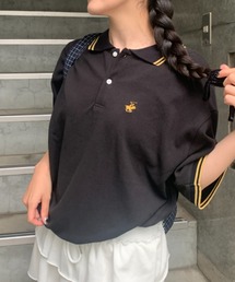 【BEVERLY HILLS POLO CLUB】リブライン鹿の子半袖ポロシャツ