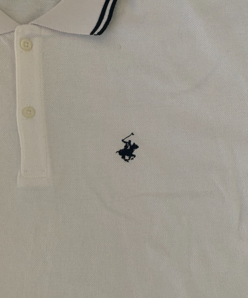 BEVERLY HILLS POLO CLUB(ビバリーヒルズポロクラブ)の「【BEVERLY HILLS POLO CLUB】リブライン鹿の子半袖ポロシャツ(ポロシャツ・メンズ・グリーン/サックスブルー/オフホワイト/ネイビー/ブラック・M/L)」の17枚目の写真