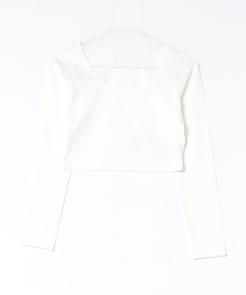 ANAP(アナップ)の「*UネックBASICトップス(Tシャツ/カットソー・レディース・ブラック/ホワイト×ブラック/ホワイト・F)」の1枚目の写真