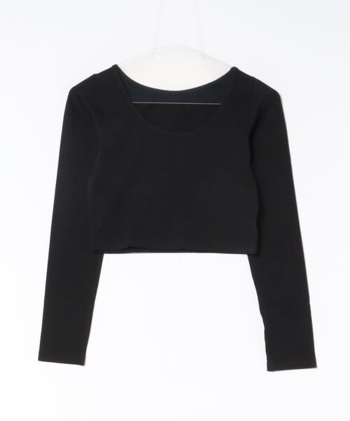 ANAP(アナップ)の「*UネックBASICトップス(Tシャツ/カットソー・レディース・ブラック/ホワイト×ブラック/ホワイト・F)」の3枚目の写真