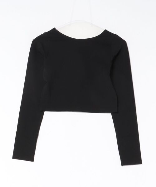 ANAP(アナップ)の「*UネックBASICトップス(Tシャツ/カットソー・レディース・ブラック/ホワイト×ブラック/ホワイト・F)」の4枚目の写真