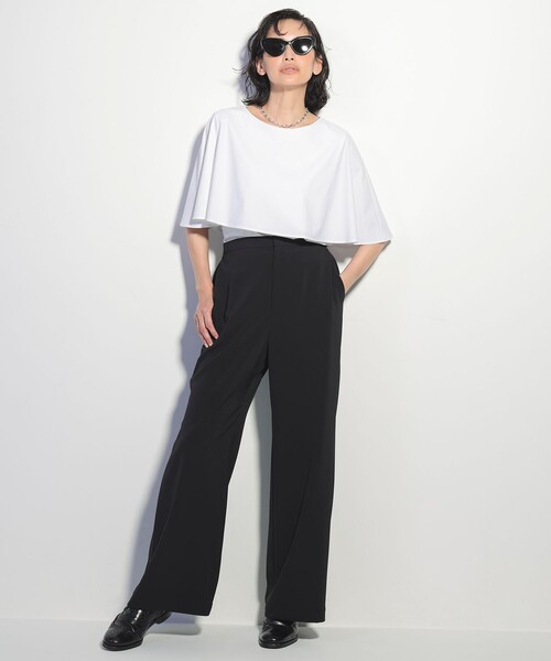 ICB(アイシービー)の「【WEB限定カラーあり】マットスキューバ ケープデザインカットソー(Tシャツ/カットソー・レディース・サックスブルー系/アイボリー系/黄土色系/ブラック系/ネイビー系・LARGE/X-LARGE)」の18枚目の写真