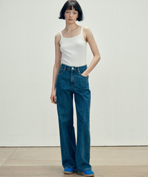 MALOUPE（マロップ）の「9164 軽量ワイドデニムパンツ（ミディアムインディゴ）（デニムパンツ）」