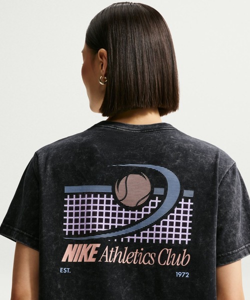 NIKE（ナイキ）の「ナイキ NIKE ナイキ   NSW CLSC BF バーシティ19 S/S Tシャツ（Tシャツ/カットソー・レディース・スモークピンク/ブラック/ネイビー・S/M/L/XL）」の17枚目の写真