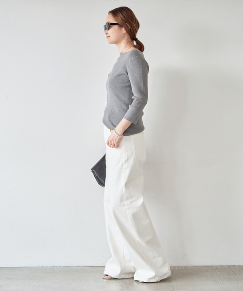 Deuxieme Classe（ドゥーズィエムクラス）の「追加 Loose Jeans (white)（デニムパンツ・レディース・ホワイト・34/38/36）」の2枚目の写真