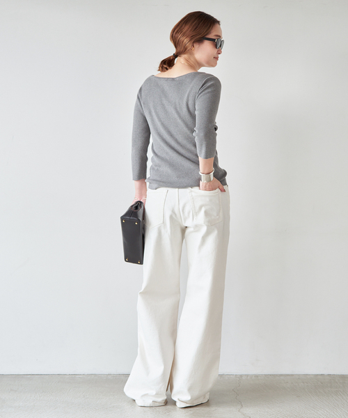 Deuxieme Classe（ドゥーズィエムクラス）の「追加 Loose Jeans (white)（デニムパンツ・レディース・ホワイト・34/38/36）」の3枚目の写真