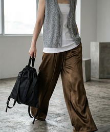 STYLE DELI（スタイルデリ）の「【BLK001】サテンイージーパンツ（スラックス）」