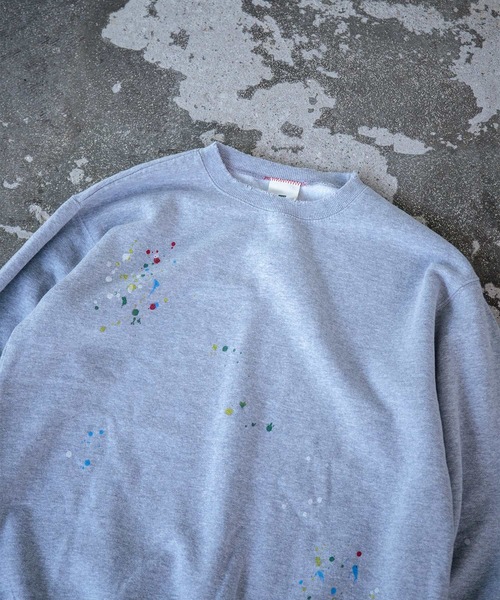 DOMINGO SELECT（ドミンゴセレクト）の「[MOOJI MOOJI] CLASSIC CREW SPLATTER PAINT / クラシッククルースプラッターペイント（スウェット・メンズ・グレー系その他・X-LARGE）」の21枚目の写真