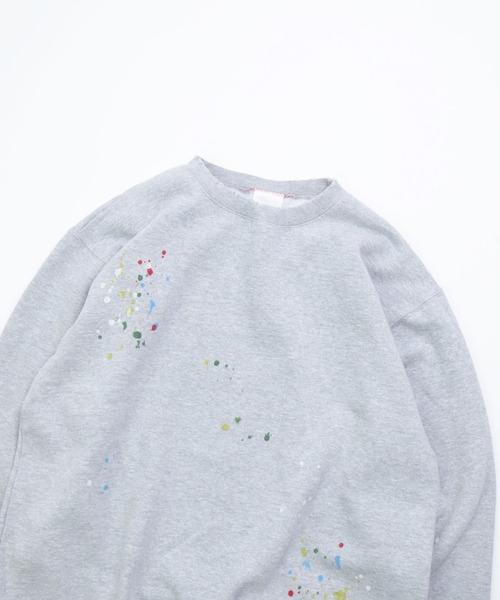 DOMINGO SELECT（ドミンゴセレクト）の「[MOOJI MOOJI] CLASSIC CREW SPLATTER PAINT / クラシッククルースプラッターペイント（スウェット・メンズ・グレー系その他・X-LARGE）」の18枚目の写真