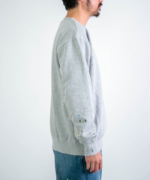 DOMINGO SELECT（ドミンゴセレクト）の「[MOOJI MOOJI] CLASSIC CREW SPLATTER PAINT / クラシッククルースプラッターペイント（スウェット・メンズ・グレー系その他・X-LARGE）」の11枚目の写真
