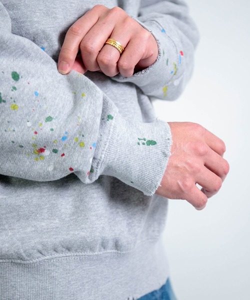 DOMINGO SELECT（ドミンゴセレクト）の「[MOOJI MOOJI] CLASSIC CREW SPLATTER PAINT / クラシッククルースプラッターペイント（スウェット・メンズ・グレー系その他・X-LARGE）」の16枚目の写真