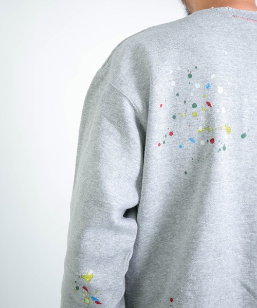 DOMINGO SELECT（ドミンゴセレクト）の「[MOOJI MOOJI] CLASSIC CREW SPLATTER PAINT / クラシッククルースプラッターペイント（スウェット・メンズ・グレー系その他・X-LARGE）」の17枚目の写真