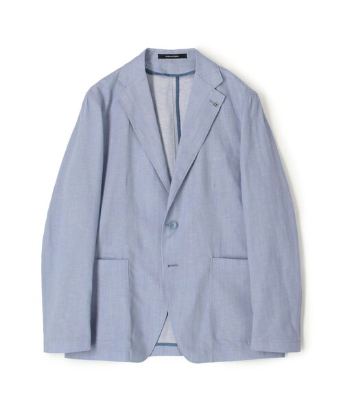 TOMORROWLAND (トゥモローランド)の「【別注】TAGLIATORE G-LIGHT コットンリネン シングルブレステッド 2Bジャケット(テーラードジャケット・メンズ・ライトブルー・46/48/50)」の1枚目の写真