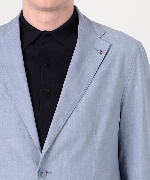 TOMORROWLAND (トゥモローランド)の「【別注】TAGLIATORE G-LIGHT コットンリネン シングルブレステッド 2Bジャケット(テーラードジャケット・メンズ・ライトブルー・46/48/50)」の8枚目の写真