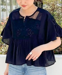 MICO COULIER | キャンブリック刺繍ショートブラウス(シャツ/ブラウス)