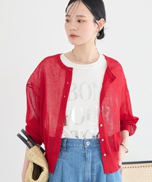 earth music&ecology（アースミュージックアンドエコロジー）の「【WEB限定】接触冷感シアークルーニットカーディガン（カーディガン/ボレロ）」