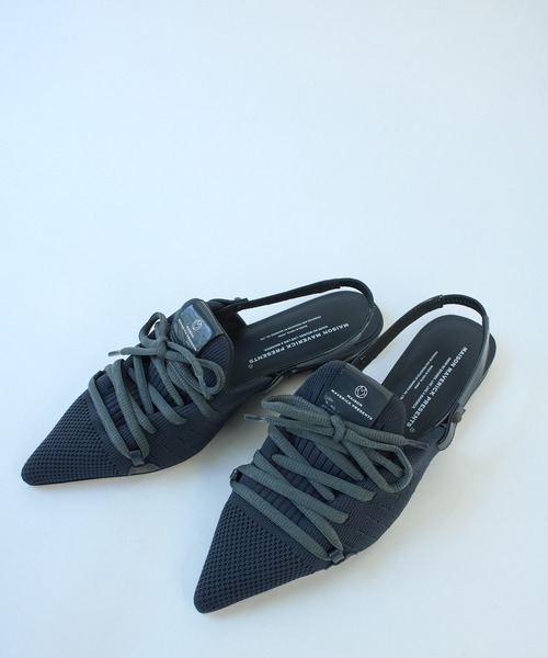 Scrap Book(スクラップブック)の「【MAISON MAVERICK PRESENTS】Lace-Up Slingback Flats Mule(パンプス・レディース・グリーン/ブラウン/グレー/シルバー・M)」の20枚目の写真