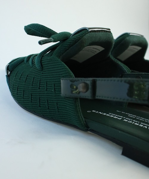 Scrap Book(スクラップブック)の「【MAISON MAVERICK PRESENTS】Lace-Up Slingback Flats Mule(パンプス・レディース・グリーン/ブラウン/グレー/シルバー・M)」の11枚目の写真