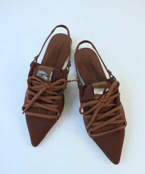 Scrap Book(スクラップブック)の「【MAISON MAVERICK PRESENTS】Lace-Up Slingback Flats Mule(パンプス・レディース・グリーン/ブラウン/グレー/シルバー・M)」の22枚目の写真