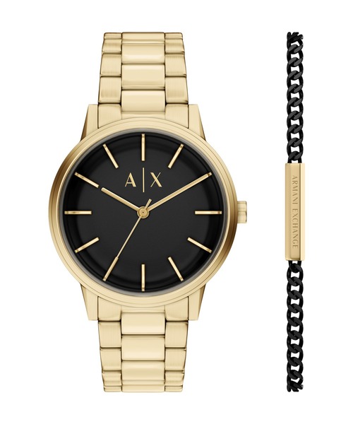 ARMANI EXCHANGE(アルマーニエクスチェンジ)の「アルマーニ・エクスチェンジ 腕時計 メンズ アナログ ステンレス AX7178SET(アナログ腕時計・メンズ・ゴールド・FREE)」の1枚目の写真