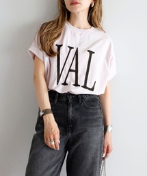 ビッグロゴ刺繍ピグメントスウェットTシャツ