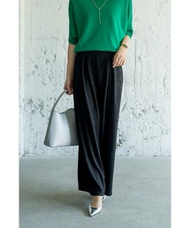 リラックス楊柳カットワイドパンツ