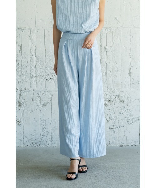 M.deux（エムドゥ）の「リラックス楊柳カットワイドパンツ（その他パンツ・レディース・ブラック/サックスブルー/モカ・MEDIUM）」の14枚目の写真