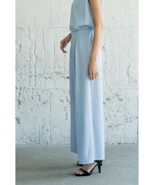 M.deux（エムドゥ）の「リラックス楊柳カットワイドパンツ（その他パンツ・レディース・ブラック/サックスブルー/モカ・MEDIUM）」の15枚目の写真