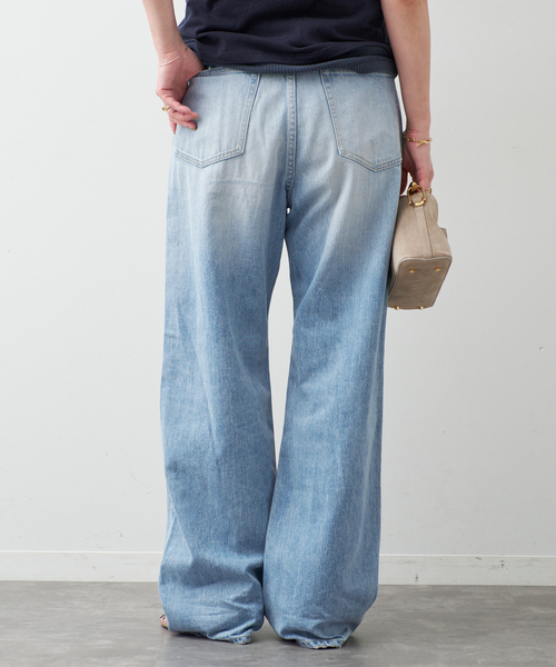 Johnbull（ジョンブル）の「【JOHNBULL/ジョンブル】WIDE PANTS（デニムパンツ・レディース・ブルー・38/36/34）」の3枚目の写真