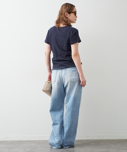 Johnbull（ジョンブル）の「【JOHNBULL/ジョンブル】WIDE PANTS（デニムパンツ・レディース・ブルー・38/36/34）」の6枚目の写真