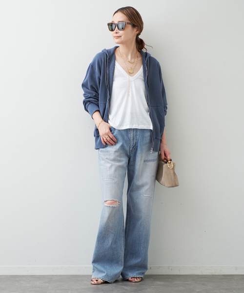 Johnbull（ジョンブル）の「【JOHNBULL/ジョンブル】WIDE PANTS（デニムパンツ・レディース・ブルー・38/36/34）」の8枚目の写真