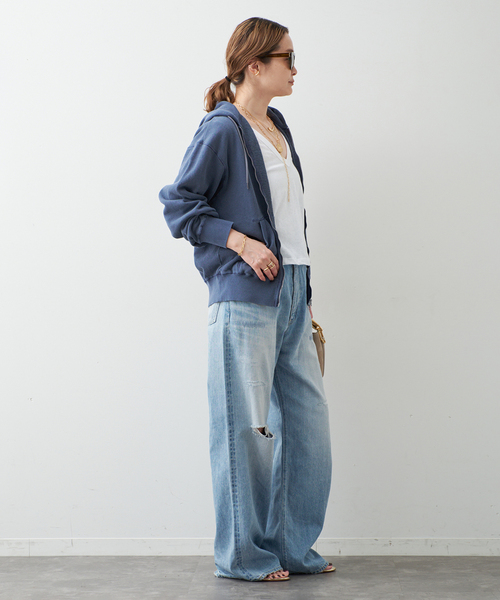 Johnbull（ジョンブル）の「【JOHNBULL/ジョンブル】WIDE PANTS（デニムパンツ・レディース・ブルー・38/36/34）」の9枚目の写真