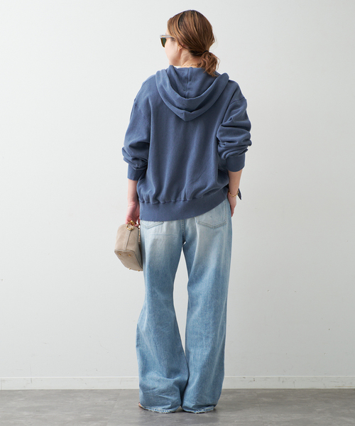 Johnbull（ジョンブル）の「【JOHNBULL/ジョンブル】WIDE PANTS（デニムパンツ・レディース・ブルー・38/36/34）」の10枚目の写真