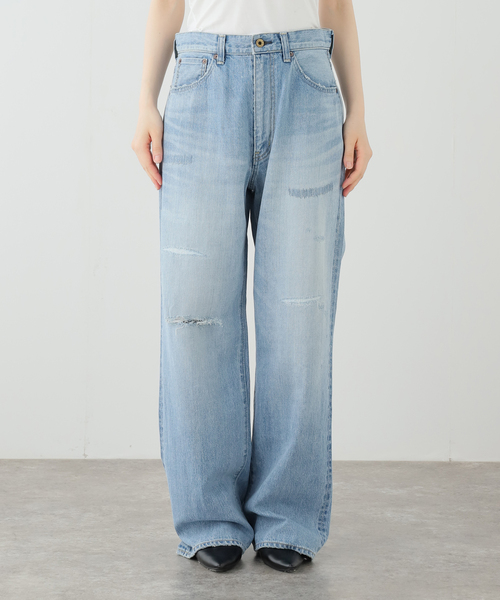 Johnbull（ジョンブル）の「【JOHNBULL/ジョンブル】WIDE PANTS（デニムパンツ・レディース・ブルー・38/36/34）」の16枚目の写真