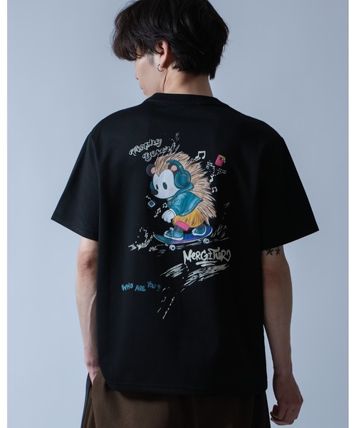 Crownor(クラウノアー)の「ストリートヘッジホッグ 半袖Tシャツ(Tシャツ/カットソー・メンズ・ミント/ブラック・LARGE/MEDIUM)」の1枚目の写真