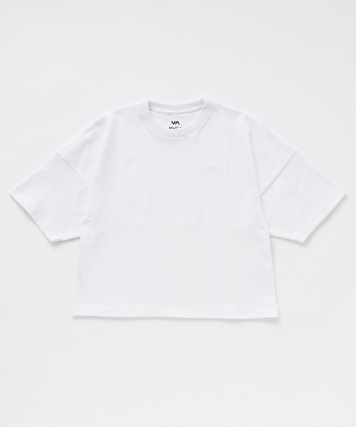 RVCA(ルーカ)の「RVCA ウィメンズ ARCH LOGO CROPPED ST Tシャツ 【2026年春夏モデル】(Tシャツ/カットソー・レディース・ホワイト/ブラック/ピンク系その他・SMALL/MEDIUM/LARGE)」の1枚目の写真
