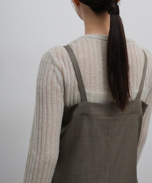 select MOCA Et(セレクトモカエト)の「【Et】Nuanced wide-leg Salopette(サロペット/オーバーオール・レディース・ブラック/ダークベージュ・LARGE/MEDIUM)」の14枚目の写真