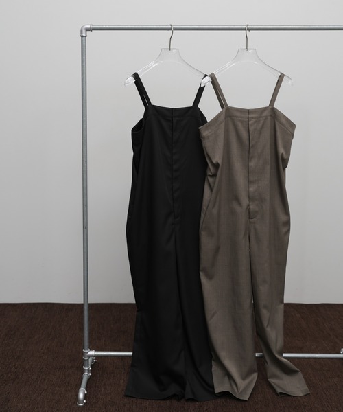 select MOCA Et(セレクトモカエト)の「【Et】Nuanced wide-leg Salopette(サロペット/オーバーオール・レディース・ブラック/ダークベージュ・LARGE/MEDIUM)」の19枚目の写真