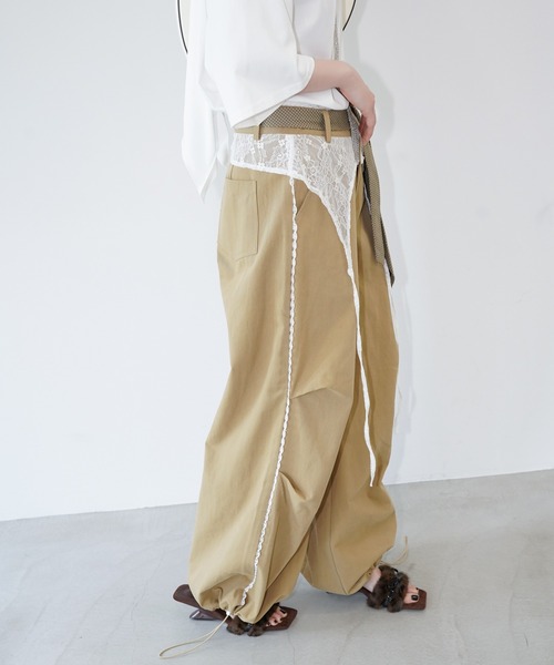 chuclla(チュクラ)の「レースレイヤードワイドパンツ chw26s320(その他パンツ・レディース・ベージュ・L/M)」の6枚目の写真