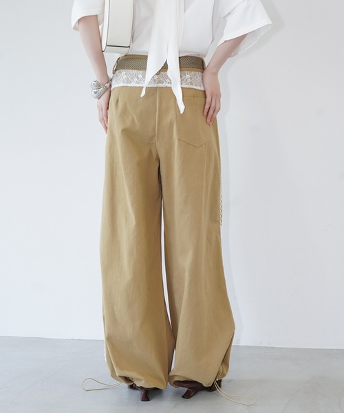 chuclla(チュクラ)の「レースレイヤードワイドパンツ chw26s320(その他パンツ・レディース・ベージュ・L/M)」の10枚目の写真
