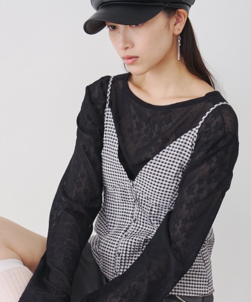 SOEMIN(ソミン)の「Retro pattern bustier/ピンタックキャミソール(キャミソール・レディース・チェック/ドット・FREE)」の19枚目の写真
