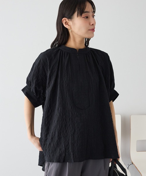 CRAFT STANDARD BOUTIQUE(クラフトスタンダードブティック)の「ナチュラルワッシャーブラウス【WEB限定カラー有り】◆(シャツ/ブラウス・レディース・オフホワイト/ライトブルー/ライトベージュ/ライトピンク/ブラック・FREE)」の3枚目の写真