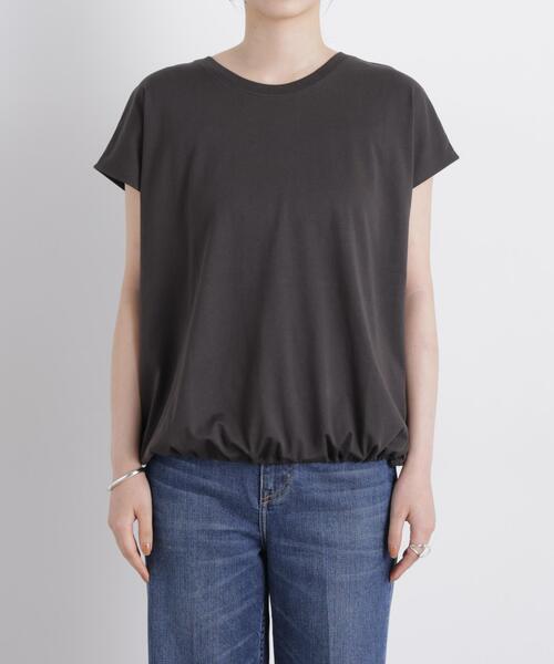 NANO universe(ナノユニバース)の「NANOFINE ドロストヘムカットトップス(Tシャツ/カットソー・レディース・パープル/チャコール/ホワイト・FREE)」の11枚目の写真